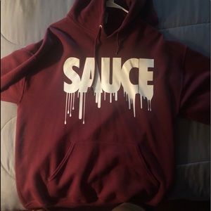🐙 | Sauce Avenue Burgundy Hoodie